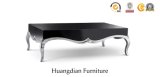 Square Black Wooden Coffee Table Center Table (HD096)