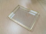Customize Clear Supermarket and Store POS Glass Gold Plated Display Cabinet