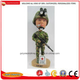 Resin Soldier Figure Bobble Head Crafts for Polyresin Home Decoration Gifts