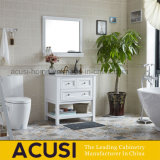Solid Wood White Ceramic Basin Wooden Modern Bathroom Vanity Cabinet (ACS1-W75)