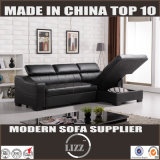 Miami Storable L Shape Leather Sofa with Chaise