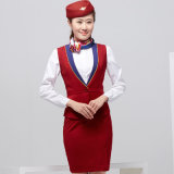 Wholesale Fashion Design Women Flight Attendant Elegant Skirt Suit Uniform