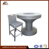 2018 Garden Patio Round Bar Table with Side Bar Stool