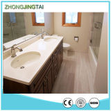 White Uba Tuba Quartz Single Sink Vanity Top for Bathroom