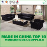 European Style Wooden Frame Office Fabric Sofa