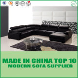 Home Furniture U Shape Leather Wooden Corner Sofa