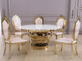 Royal Dining Room Furniture Dining Table with Stainless Steel Base