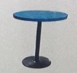 3-Foot Round Perforated Metal Pedestal Table Stamped