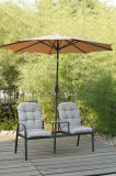 Patio Garden Outdoor Furniture Lounge 2 Chairs with Umbrella (FS-4012)
