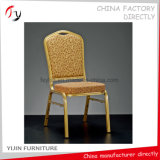 Dining Hall Latest Golden Modern Stacking Restaurant Chair (BC-227)