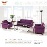 Fashion Purple Office Leather Sofa Covered with Metal Leg (HY-F1001)