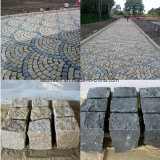 Good Quality Granite Cobble Stone with Split/Cleft in Black/Yellow for Plaza