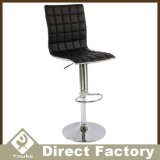 Pure Black Commercial Bar Stool with Back