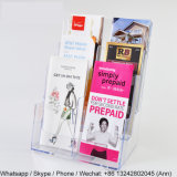 4 Pocket Acrylic Magazine and Newspaper Standing Display Rack/Brochure Holder