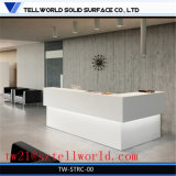 LED Gloss White Hotel Reception Desk High Gloss Modern Reception Desk