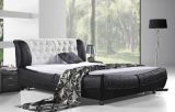 European Style Bedroom Furniture Modern Leather Queen Bed