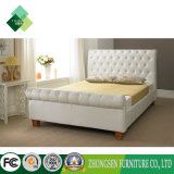 Custome Made Single Bed Frame in White with Sleigh Design (ZBS-876)