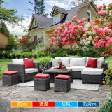 Circular Outdoor Sofa Garden Sofa Wicker Furniture Rattan Sofa Outdoor Furniture S244