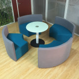 Curved Shape Meeting Sofa for Public Cafe Area