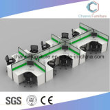 Foshan Furniture 10 Persons Office Green Partition Computer Table (CAS-W1892)