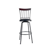 Industrial Style Bar Stool Height Chair with Backrest