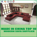 Luxury Home Furniture Red Upholstered Leather Sofa Bed