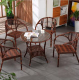 1+4tables and Bar Stools Leisure Rattan Wicker Table Garden Furniture Sets (Z365)