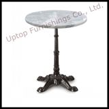 Vintage Iron Base White Marble Dining Table (SP-RT458)