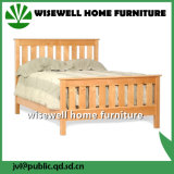 Pine Wood Slatted King Size Bed (W-B-0087)
