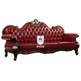 Luxury Red Genuine Leather Dubai Sofa Furniture