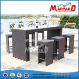 Rattan Garden Bar Furniture Set with 1PCS Bar Table and 6PCS Barstool