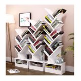 Wooden Storage Unit Display 5 Tier Tree Shape Bookshelf