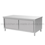C02-A03 Stainless Steel Cabinet with Double Sliding Door