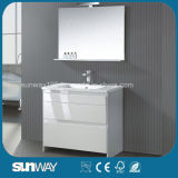 Hot Sell White Floor Stand MDF Bathroom Cabinet Sw-1519
