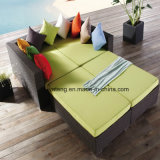 Leisure Outdoor Synthetic Rattan Furniture Sofa Set with Ottoman (YT016-4PCS/SET)