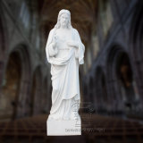 White Marble Religious Statue of Jesus T-6420