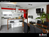 Welbom Cambodia Project Modern Lacquer Hotel Furniture Commercial Kitchen Cabinets