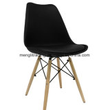 PP Plastic Dining Chair with Beech Wooden Leg