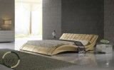 New Wooden Double Upholstered Leather Beds