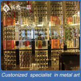 Stainless Steel with Glass Wine Display Cabinet with LED Light