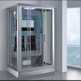 1390mm Mini Rectangle Gray Steam Sauna with Shower for 2 Persons (AT-0219-1)