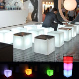 16 Color Changeable LED Cube Stool with Storage LED Cube