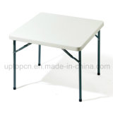 Affordable Metal Frame Square Table with White Plastic Top (SP-GT379)