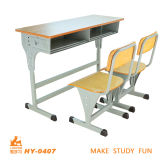 Simple Wooden Adjust Design Study Table and Chair