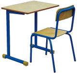 Wooden Simple Single Desk and Chair School Classroom Student Furniture