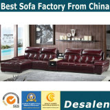 Brown Color Best Quality Living Room Furniture Genuine Leather Sofa (A848-1)
