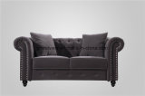 2017 Latest Designs for Living Room Classic Tufted Velvet Victorian Fabric Sofa
