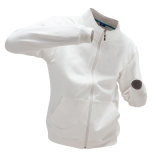Men Full-Zip Cotton Outdoor Leisure White Colour Hoody Sweatshirt Factory Wholesale