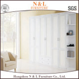 Modular Size Bedroom Furniture White Color Wooden Wardrobe