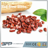 High Glossy Polished Red Pebble for Home Decoration, Garden Floor, Landscape